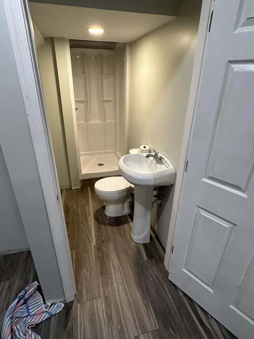 a bathroom after remodeling
