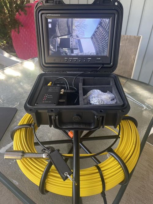 a video camera being used during an inspection